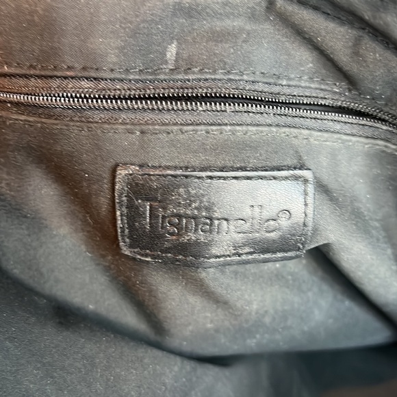 TIGNANELLO BLACK GENUINE LEATHER SHOULDER BAG - Picture 8 of 9